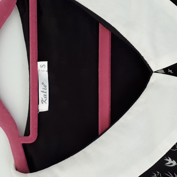 Collared bird print dress - Picture 3 of 4